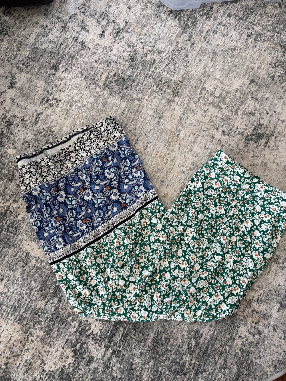 J. Jill Floral Skirt in Green, White & Brown